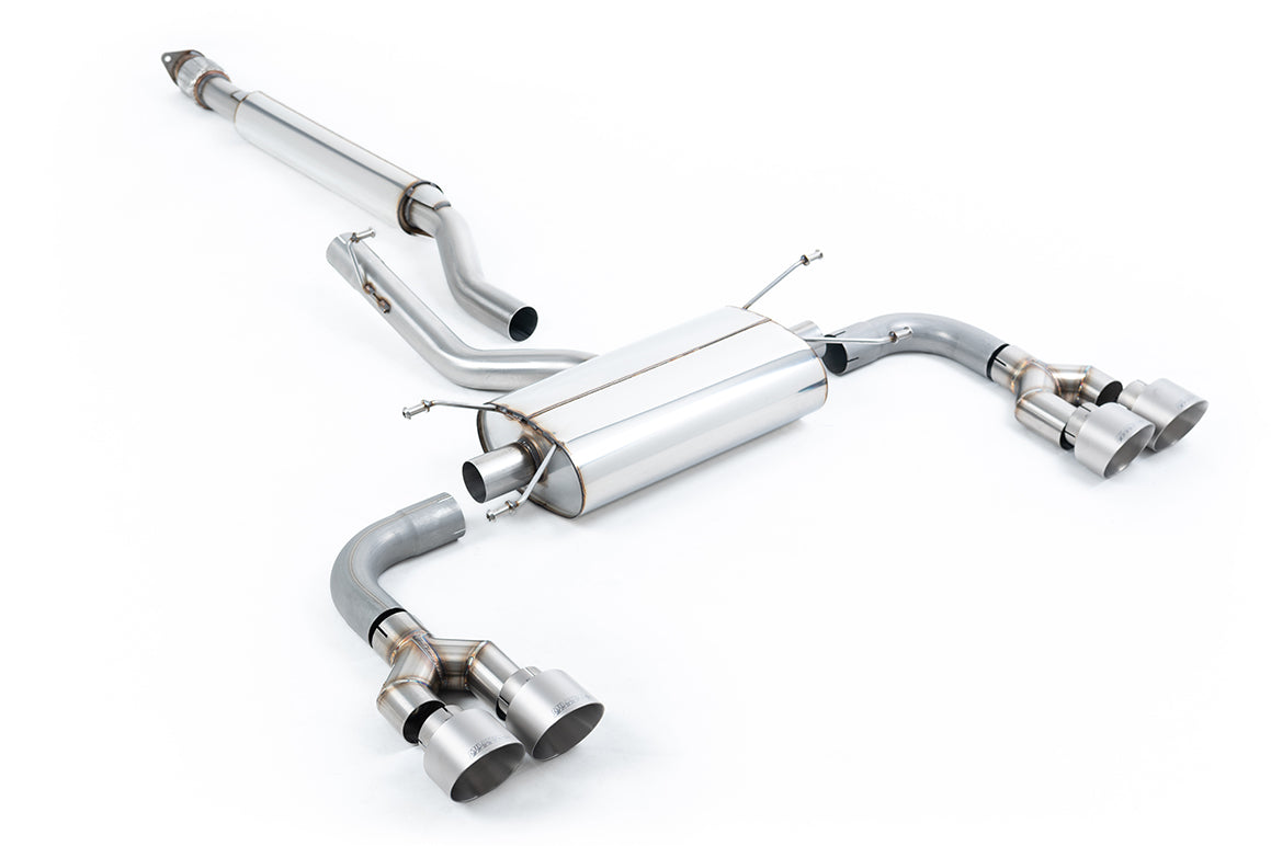 Scarico cat-back Milltek Resonated a 4 uscite con finalini GT-100 in titanio per Toyota GR86 2.4 (dal 2022) - SSXTY164