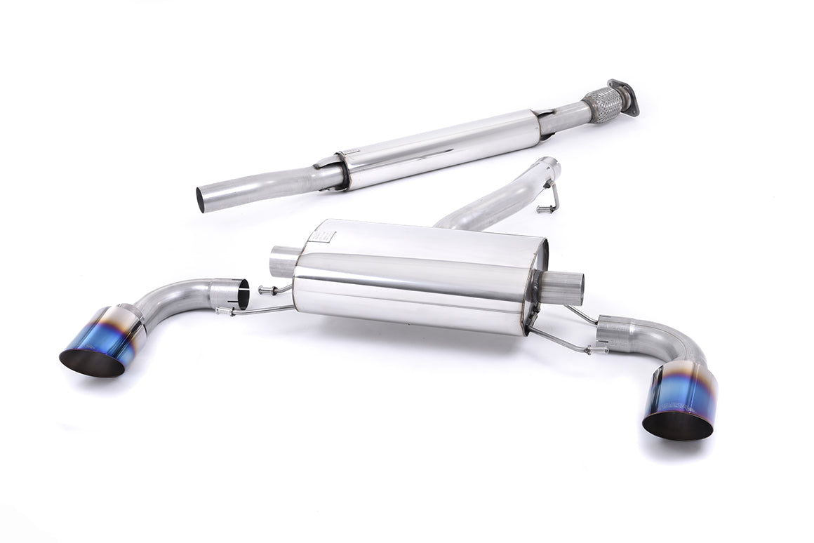 Scarico cat-back Milltek Resonated omologato con finalini GT-115 in titanio bruciato per Toyota GR86 2.4 (dal 2022) - SS
