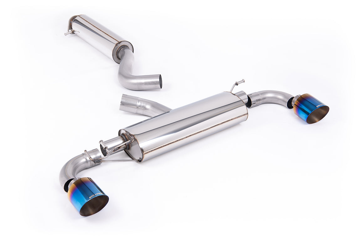 Scarico GPF-back Milltek Resonated omologato con finalini GT-115 in titanio bruciato per Toyota GR Yaris Gen 2 1.6T (dal