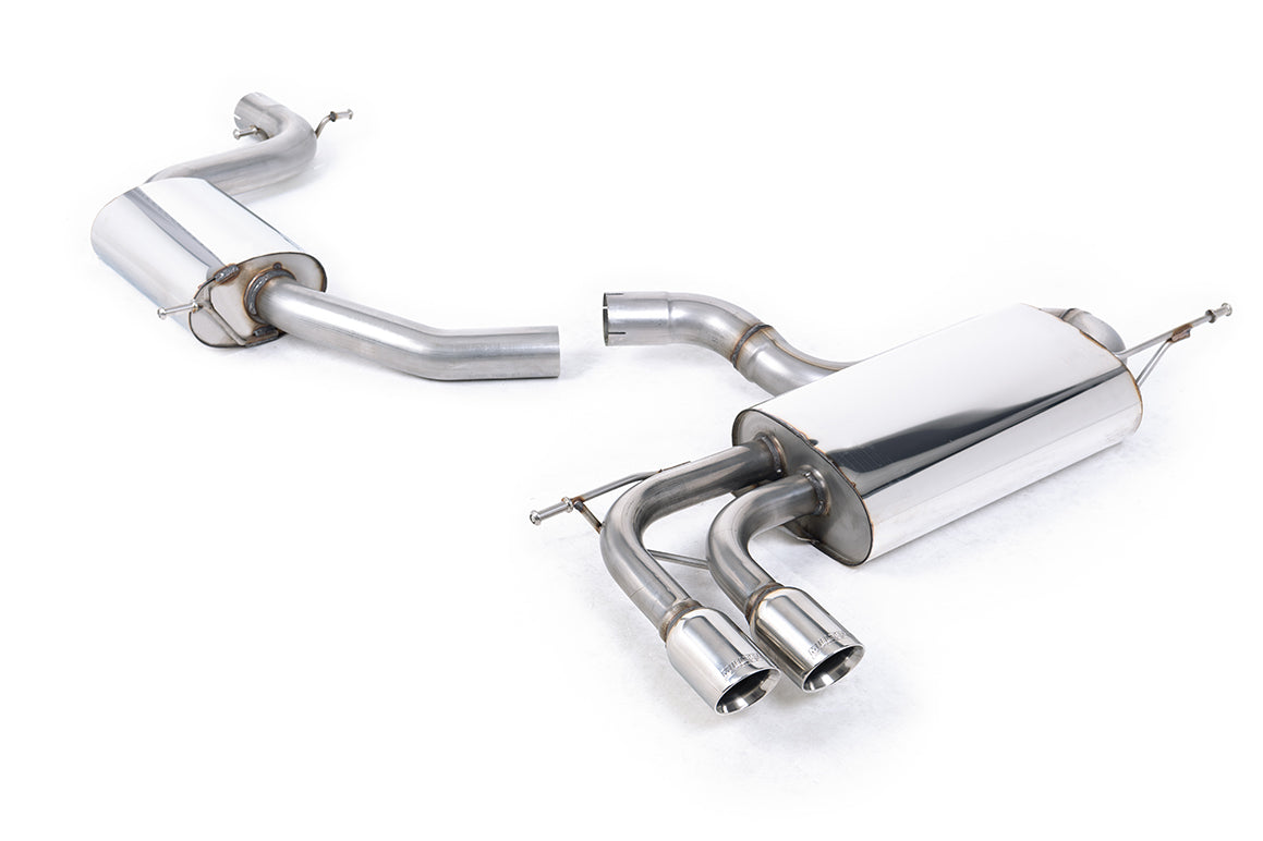Scarico cat-back Milltek Resonated omologato con finalini doppi GT-80 per Volkswagen Scirocco 2.0 TSI 200cv (2008-2016) 