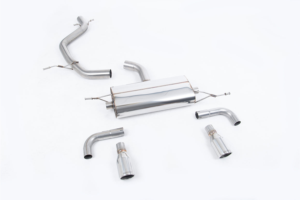 Scarico cat-back Milltek Non-resonated con finalini Jet-90 lucidi per VW Golf 6 GTI 2.0 TSI 210cv (2009-2013) - SSXVW111