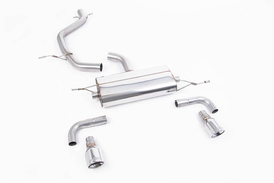 Scarico cat-back Milltek Non-resonated con finalini Jet-100 lucidi per VW Golf 6 GTI 2.0 TSI 210cv (2009-2013) - SSXVW11