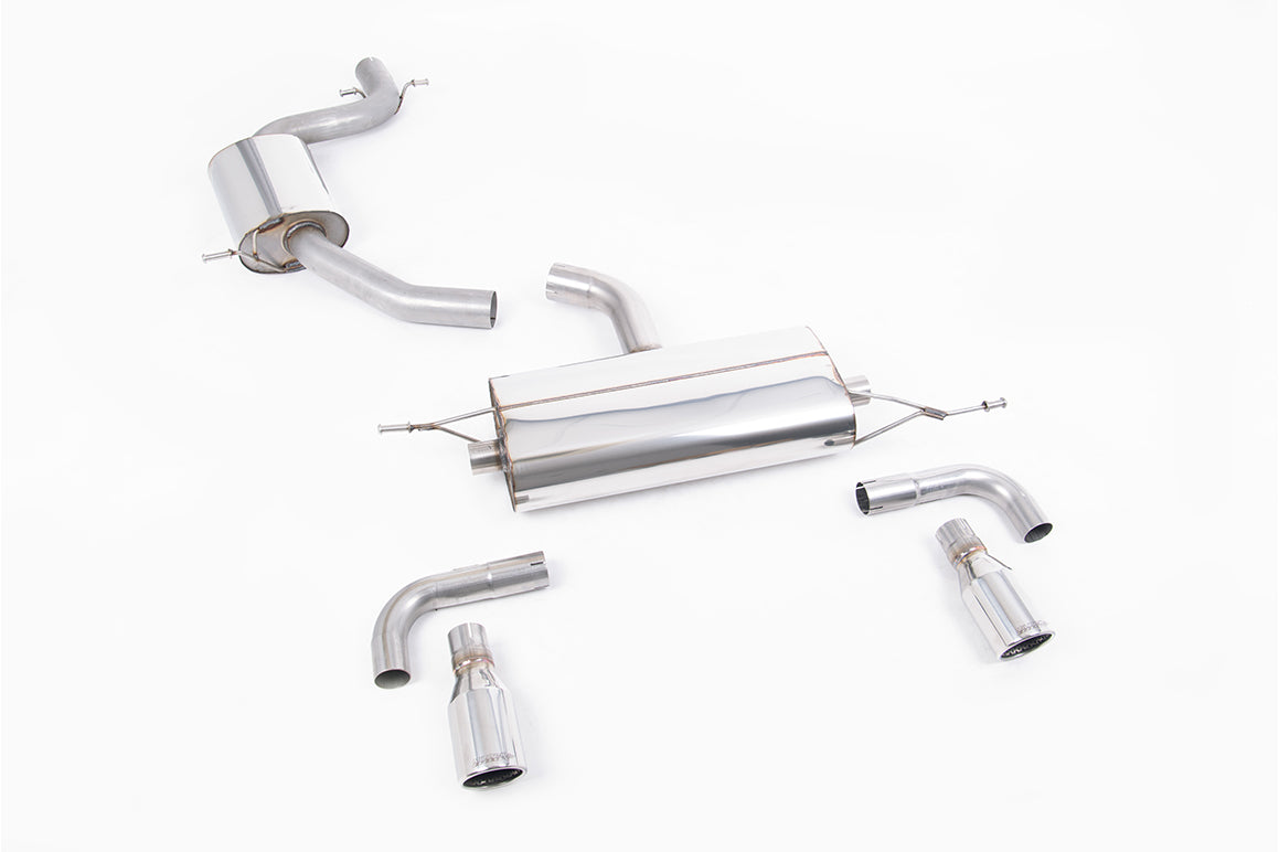 Scarico cat-back Milltek Resonated omologato con finalini Jet-90 lucidi per VW Golf 6 GTI 2.0 TSI 210cv (2009-2013) - SS