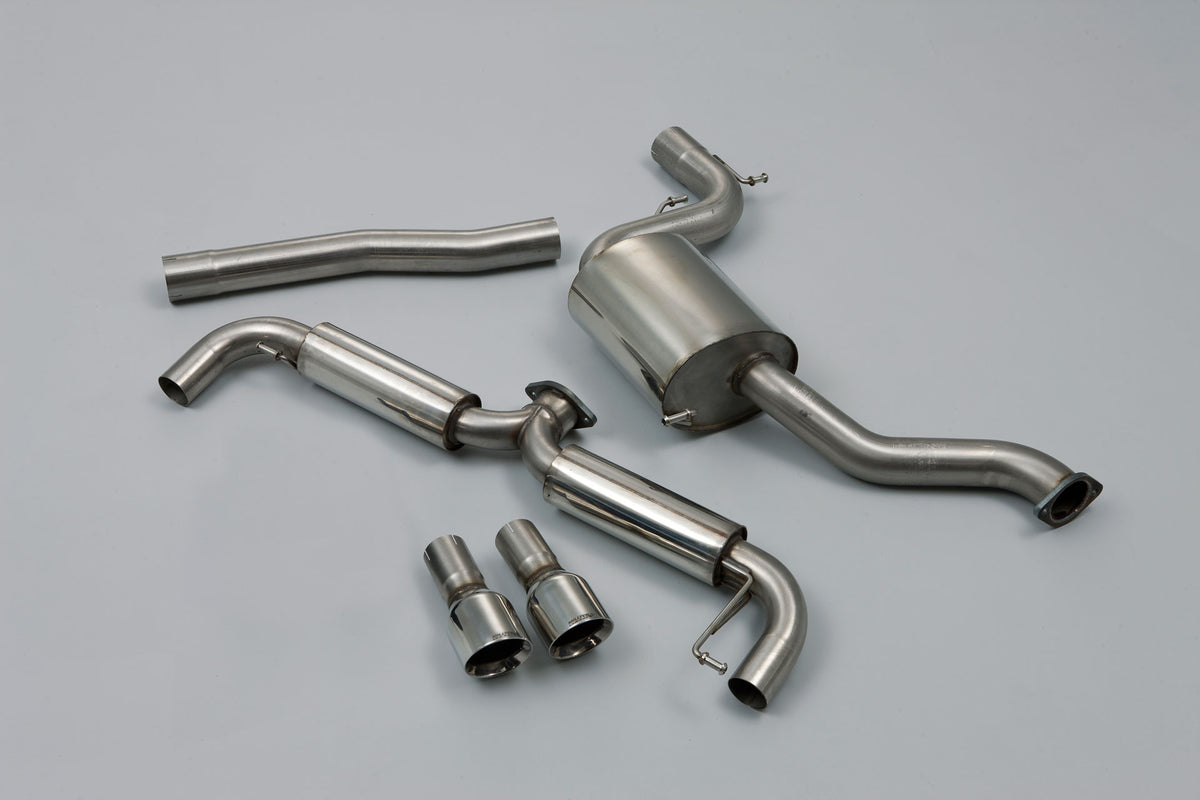 Scarico cat-back Milltek Race Part-resonated con finalini GT-100 lucidi per VW Golf 6 GTI 2.0 TSI 210cv (2009-2013) - SS
