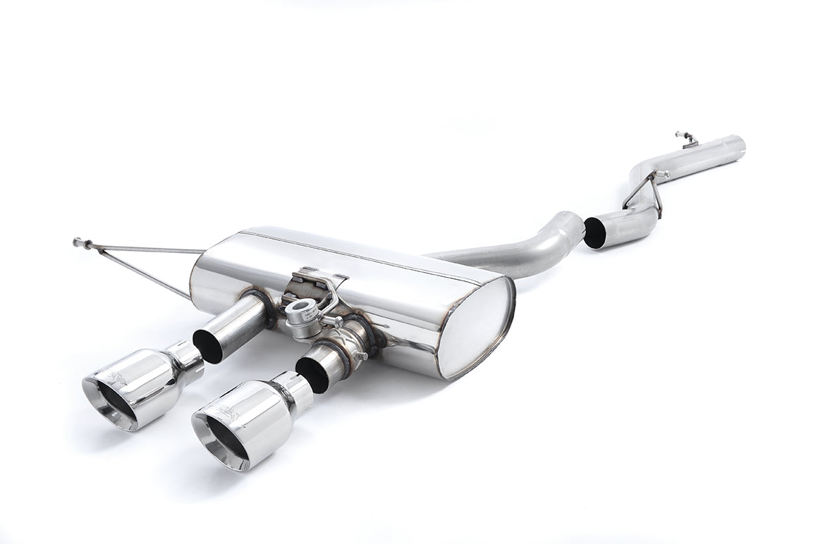 Scarico cat-back Milltek Non-resonated con finalini GT-100 lucidi per VW Golf 6 R 2.0 TFSI 270cv (2009-2013) - SSXVW162