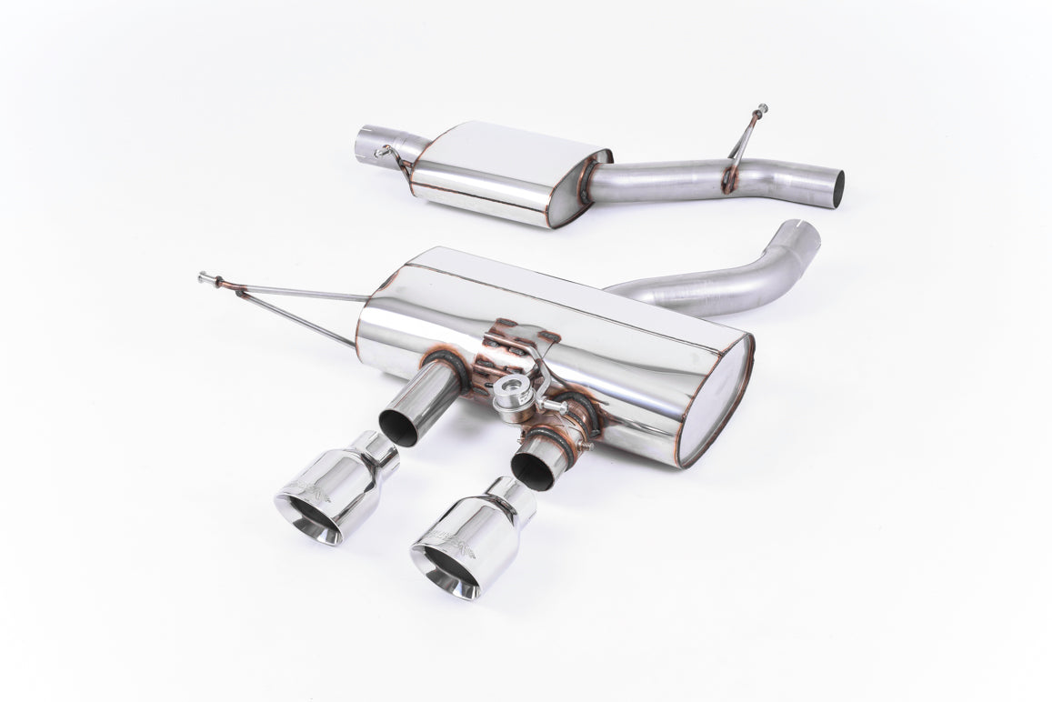Scarico cat-back Milltek Resonated omologato con finalini GT-100 lucidi per VW Golf 6 R 2.0 TFSI 270cv (2009-2013) - SSX