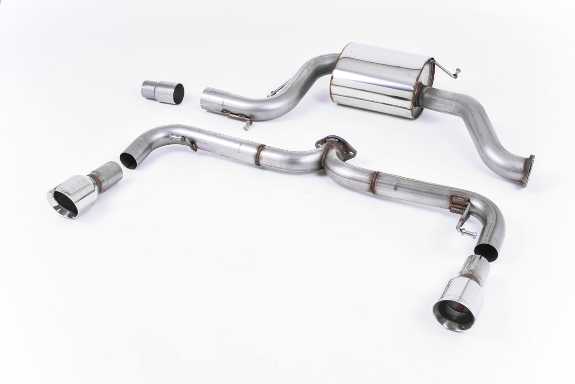 Scarico cat-back Milltek Non-resonated con finalini GT-100 lucidi per Volkswagen Golf 6 GTI Edition 35 (2011-2012) - SSX
