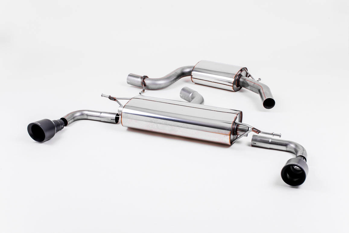 Scarico cat-back Milltek Resonated con finalini GT-100 neri Cerakote per VW Golf 6 GTI 2.0 TSI 210cv (2009-2013) - SSXVW