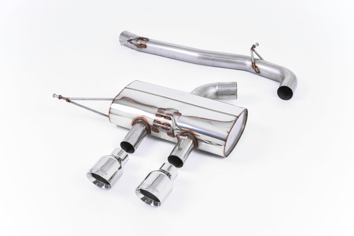 Scarico cat-back Milltek Race Non-resonated senza valvola con finalini GT-100 lucidi per VW Golf 6 R 2.0 TFSI 270cv (200