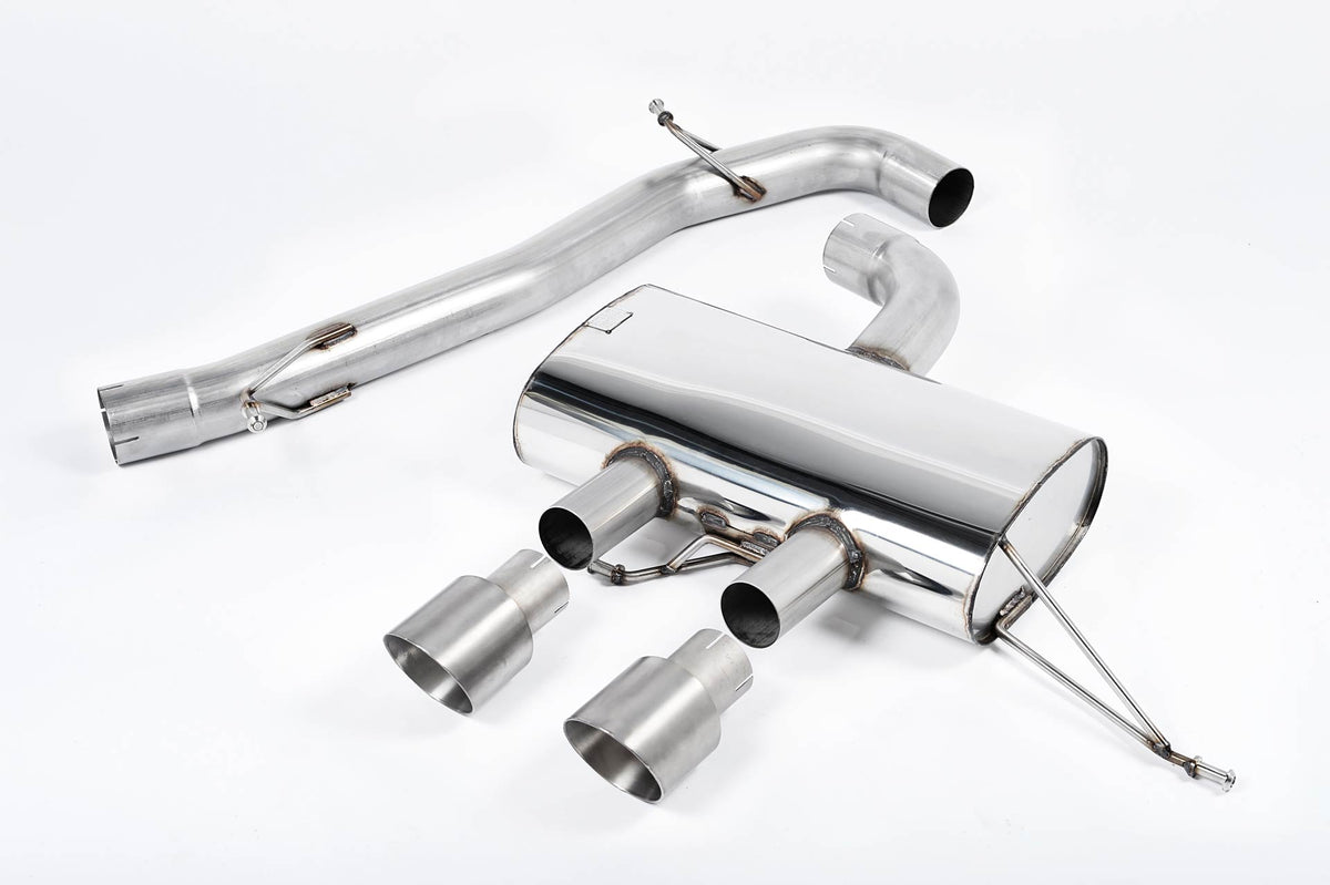 Scarico cat-back Milltek Race Non-resonated senza valvola con finalini GT-100 in titanio per VW Golf 6 R 2.0 TFSI 270cv 