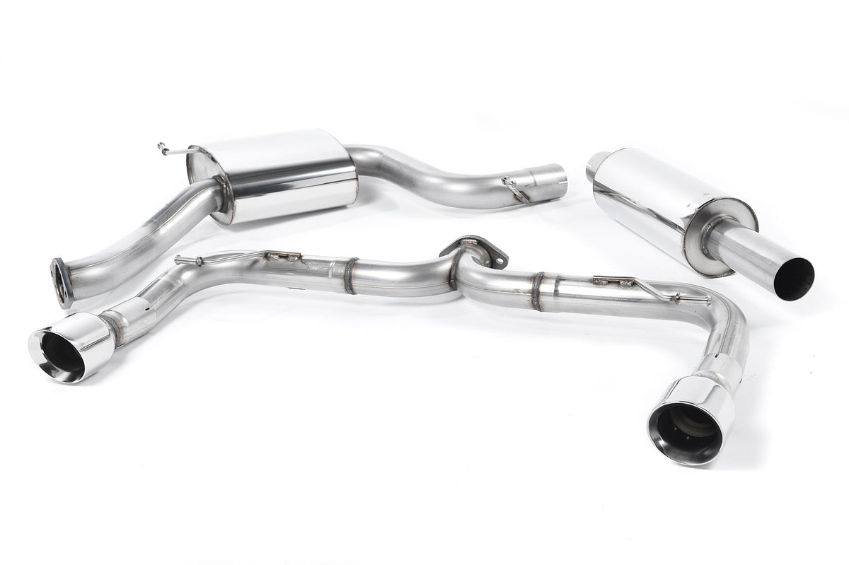 Scarico cat-back Milltek Non-resonated con finalini GT-100 lucidi per VW Golf 7 GTI 2.0 TSI (incl. Performance e Clubspo
