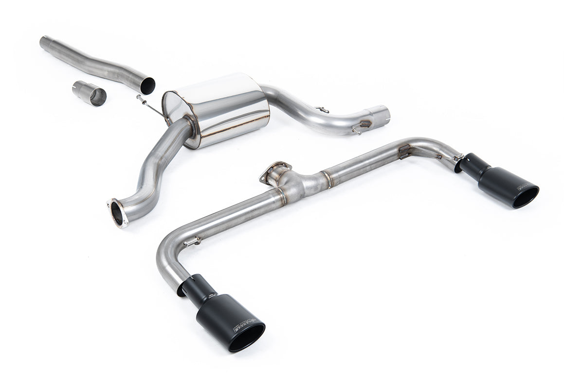 Scarico cat-back Milltek Non-resonated con finalini ovali neri Cerakote per Volkswagen Scirocco 2.0 TSI 200cv (2008-2016