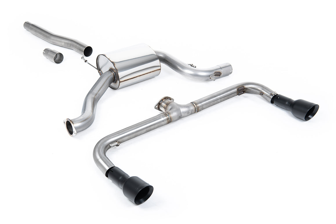 Scarico cat-back Milltek Non-resonated con finalini GT-100 neri Cerakote per Volkswagen Scirocco 2.0 TSI 200cv (2008-201