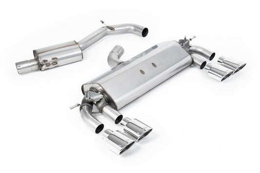 Scarico cat-back Milltek Resonated omologato con finalini ovali lucidi per VW Golf 7 R 2.0 TSI 300cv (2014-2016)