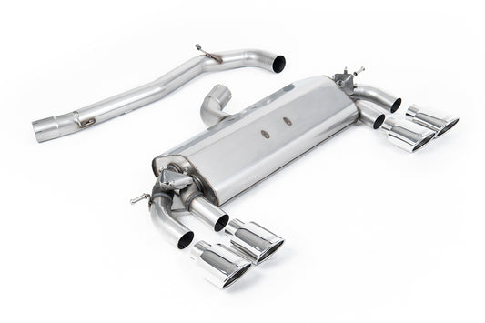 Scarico cat-back Milltek Non-resonated con finalini ovali lucidi per VW Golf 7 R 2.0 TSI 300cv (2014-2016)
