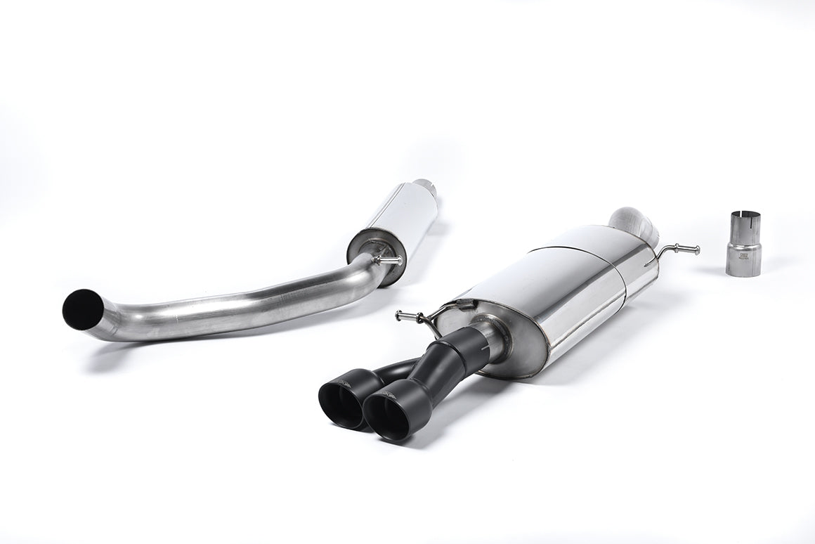 Scarico cat-back Milltek Resonated con finalini doppi GT-80 neri Cerakote per Volkswagen Polo GTI 6C 1.8 TSI 192cv 3 e 5