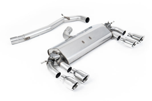 Scarico cat-back Milltek Non-resonated con finalini GT-100 lucidi per VW Golf 7 R 2.0 TSI 300cv (2014-2016)