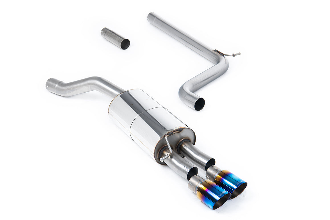 Scarico GPF-back Milltek con finalini GT-90 in titanio bruciato per Volkswagen Polo AW 1.5 TSI 5 porte (con GPF, dal 201