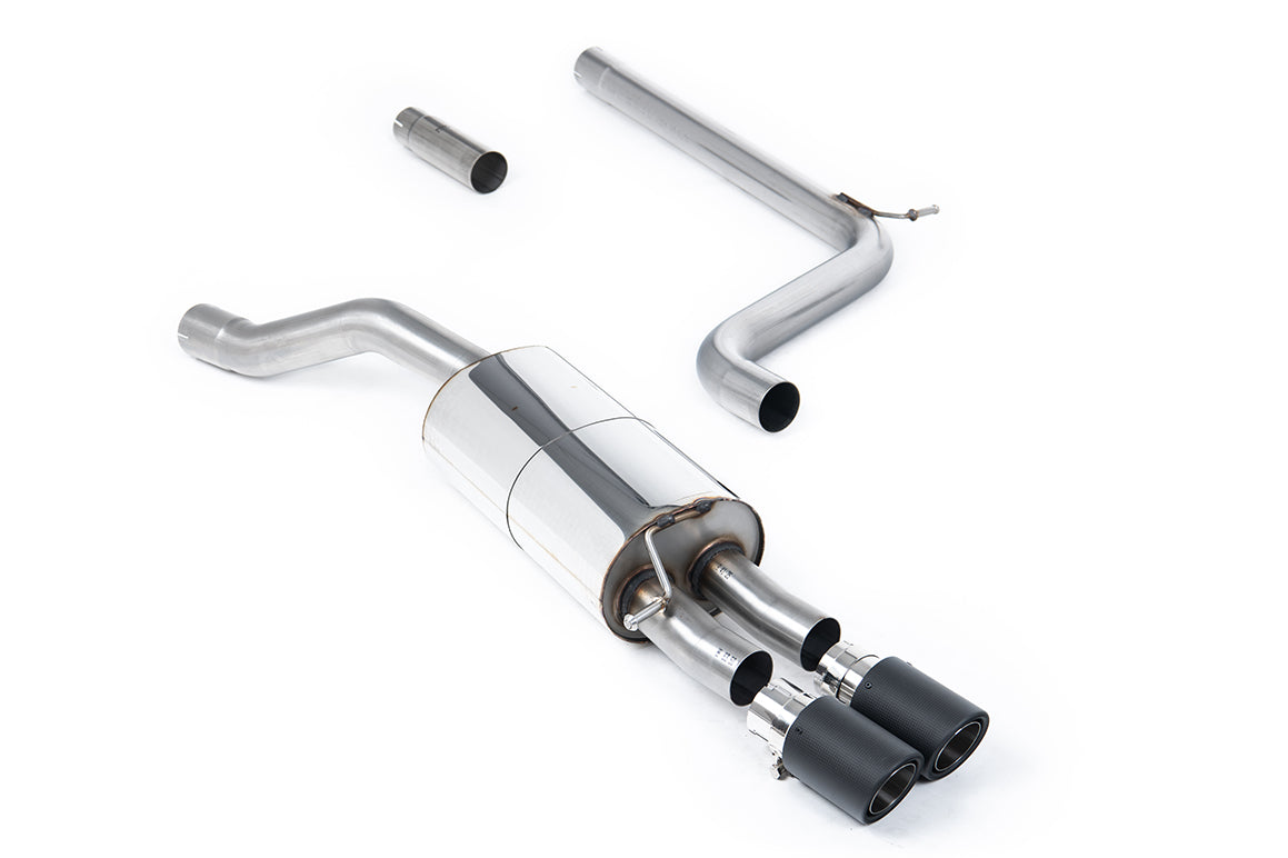 Scarico GPF-back Milltek con finalini Jet-90 in carbonio per Volkswagen Polo AW 1.5 TSI 5 porte (con GPF, dal 2019) - SS
