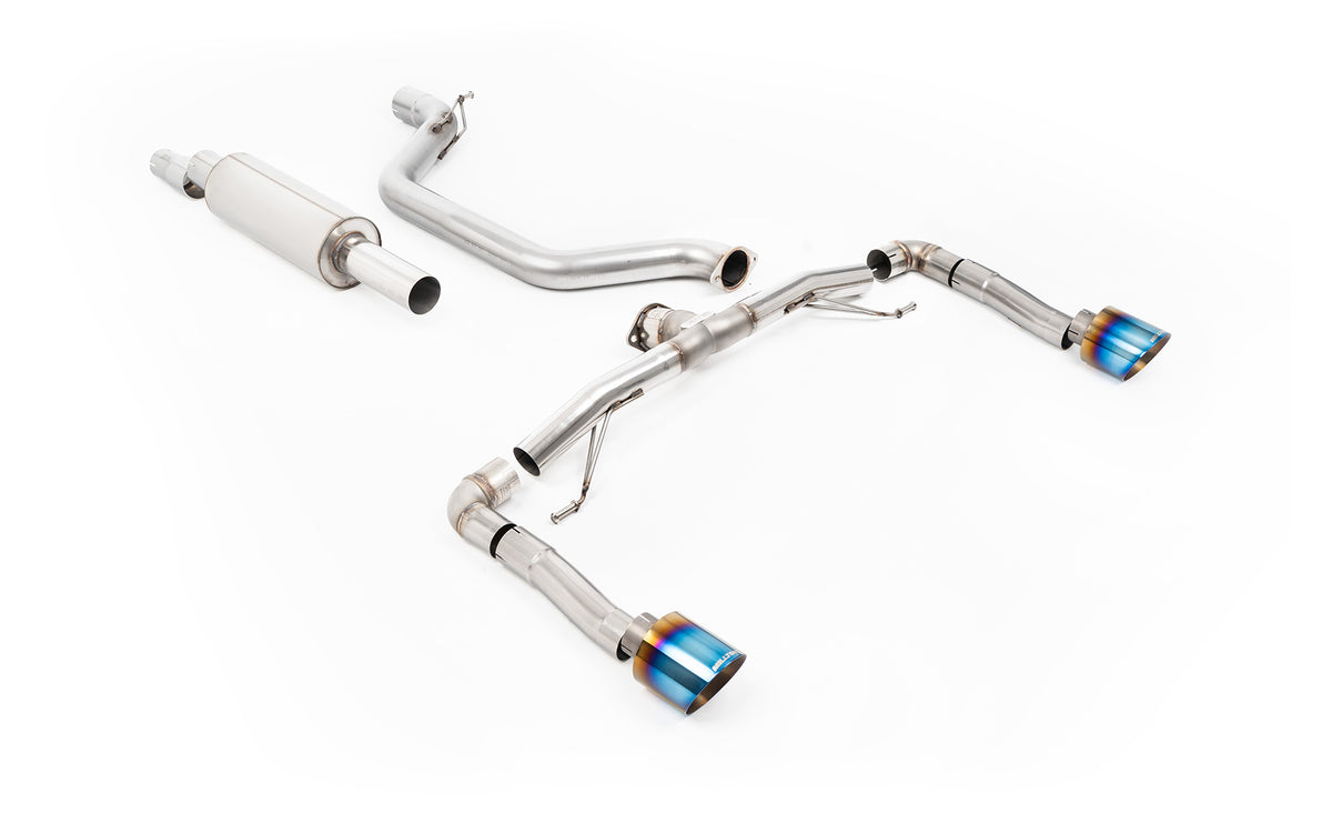 Scarico GPF-back Milltek Race con finalini GT-115 in titanio bruciato per Cupra Leon KL 2.0 TSI 245cv (con GPF, dal 2022