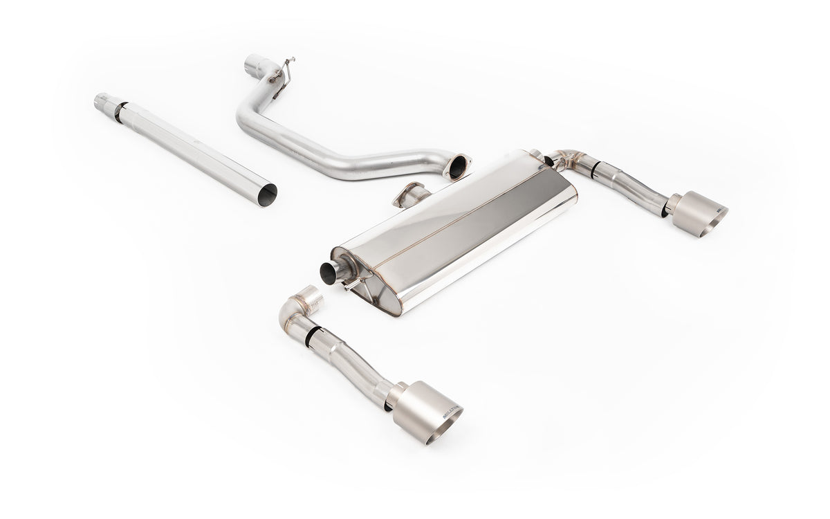 Scarico GPF-back Milltek omologato con finalini GT-115 in titanio per Cupra Leon KL 2.0 TSI 245cv (con GPF, dal 2022) - 