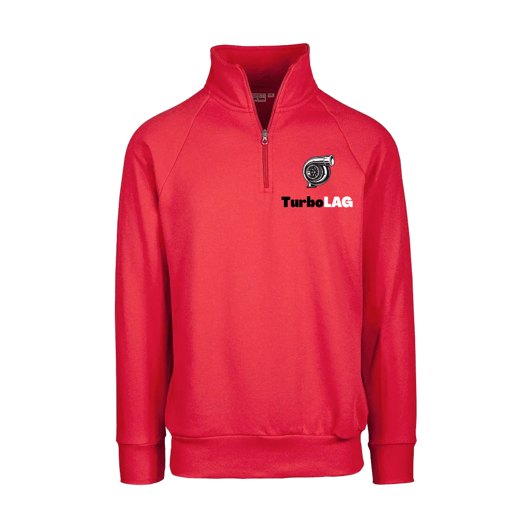 Felpa Mezza Zip UNISEX - Turbolag - Rosso