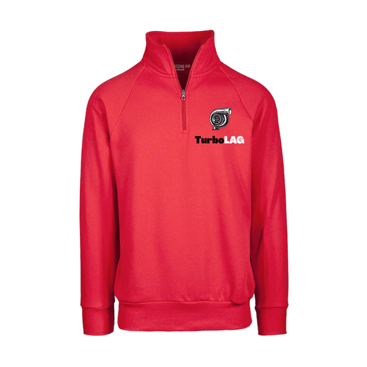 Felpa Mezza Zip UNISEX - Turbolag - Rosso