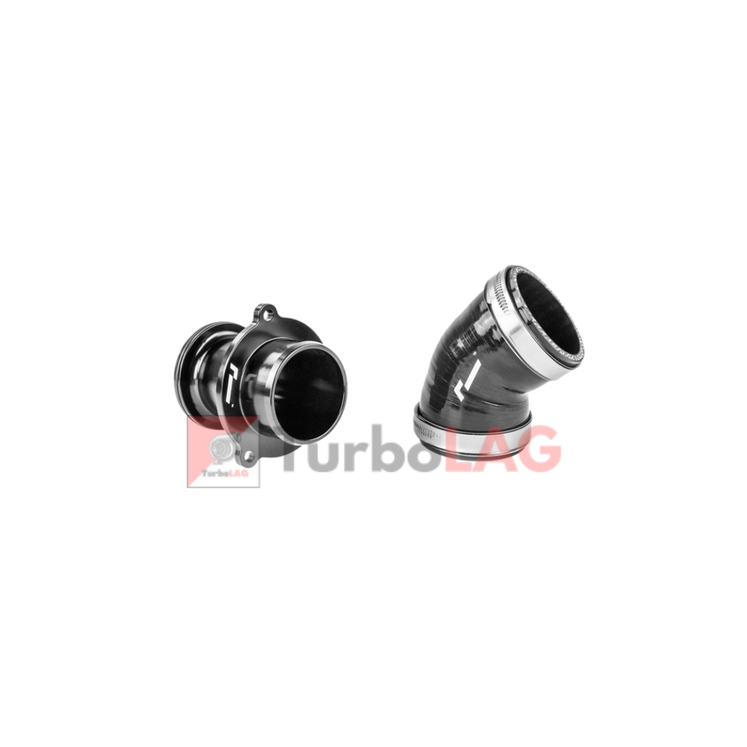 Elimina risuonatore uscita turbina per turbina Garrett (turbo muffler delete pipe) incluso di manicotto siliconico VWR Racingline - Telaio MQB EVO EA888.4 2.0 TSI (Lista modelli in descrizione) - VWR160000
