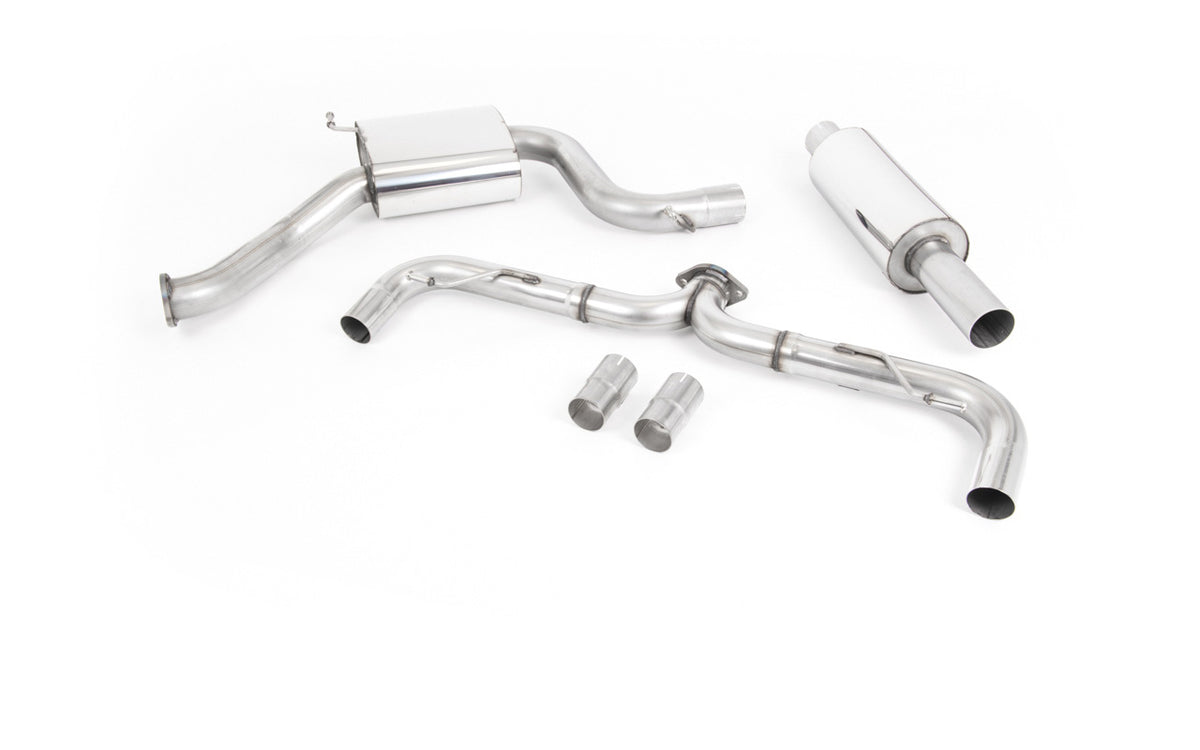 Scarico cat-back Milltek Road+ con finalini Jet-100 in carbonio per VW Golf 7.5 GTI / Performance 2.0 TSI (senza GPF, 20