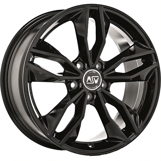 Set completo 4 cerchi MSW 71 full black da 17" per Audi A3 8P 2011 2.0 TDI 103KW