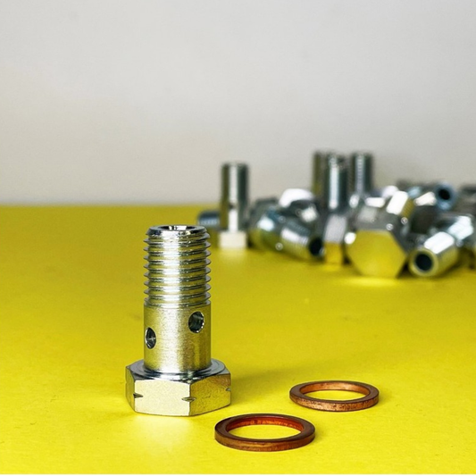 Bullone forato "salva turbo" a 4 fori senza filtro per ingresso mandata olio per Turbine IHI/1446/TD04 Tjet e Multiair