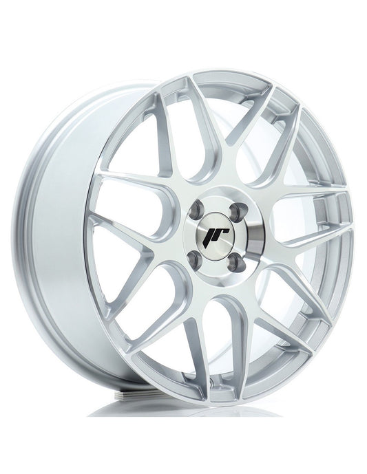 Cerchio JR Wheels JR18 17x7 argento con faccia diamantata