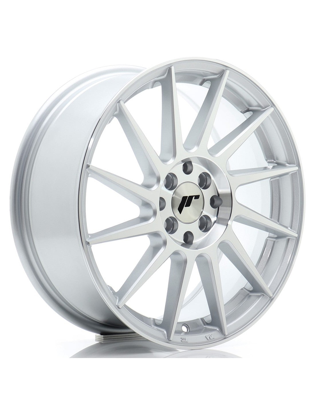 Cerchio JR Wheels JR22 17x7 argento con faccia diamantata