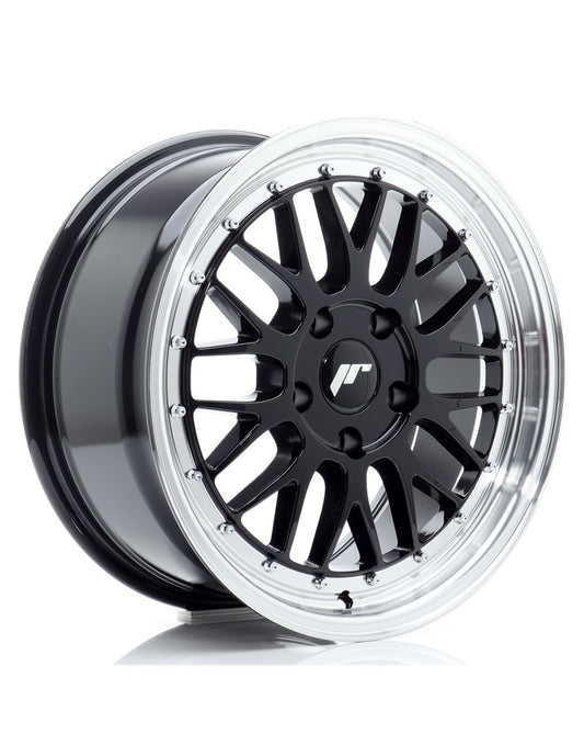 Cerchio JR Wheels JR23 17x8 nero lucido con canale diamantato