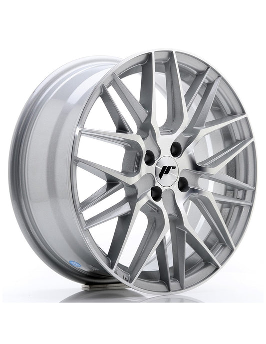 Cerchio JR Wheels JR28 17x7 argento con faccia diamantata