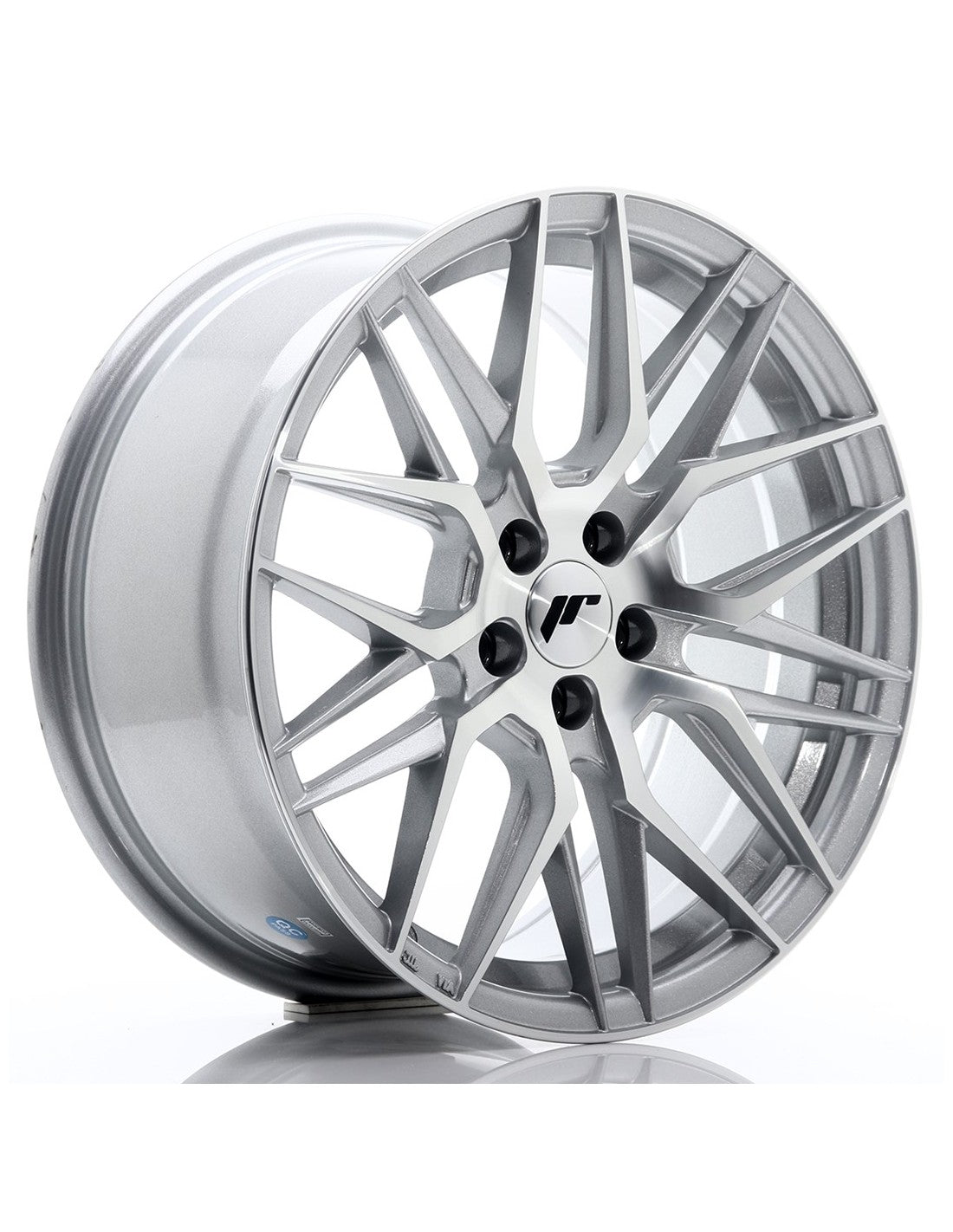 Cerchio JR Wheels JR28 17x8 argento con faccia diamantata