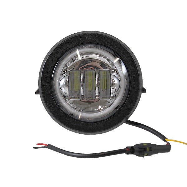 FANALE COMPLETO ANTERIORE IRON LED EVOK FONDO CROMATO PIAGGIO VESPA PK 50-125CC S/XL