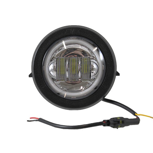 FANALE COMPLETO ANTERIORE IRON LED EVOK FONDO CROMATO PIAGGIO VESPA PK 50-125CC S/XL