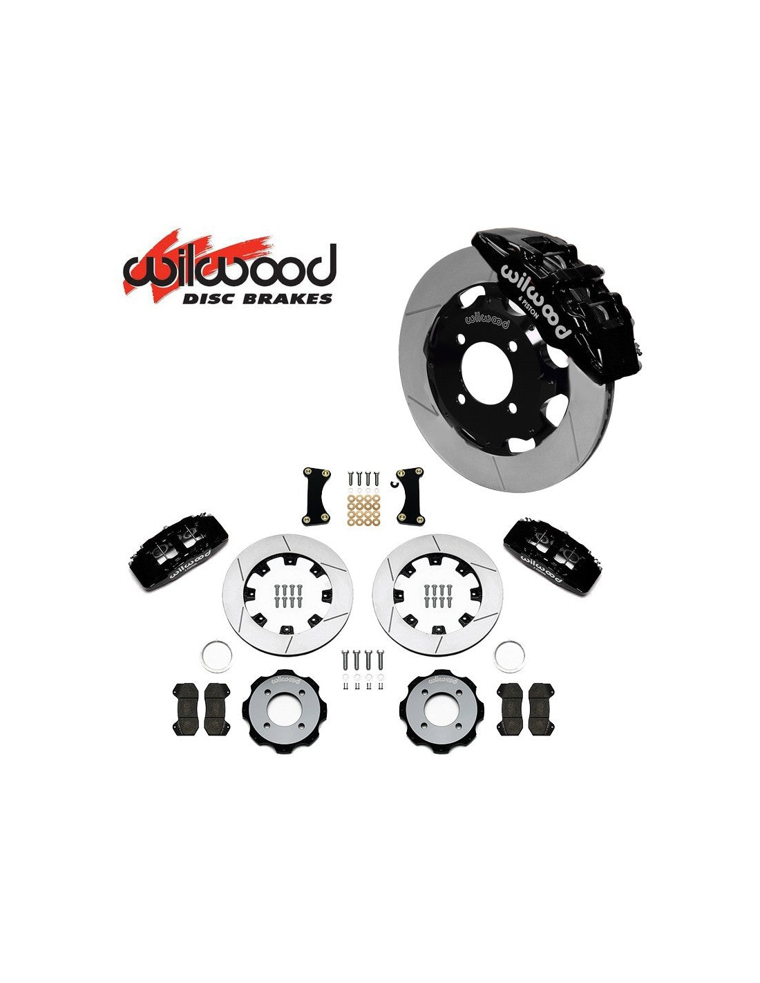 Impianto frenante maggiorato Wilwood 6 pompanti ROSSE per Ford Fiesta mk7 / mk8 e ST - Wilwood 140-11899-DR