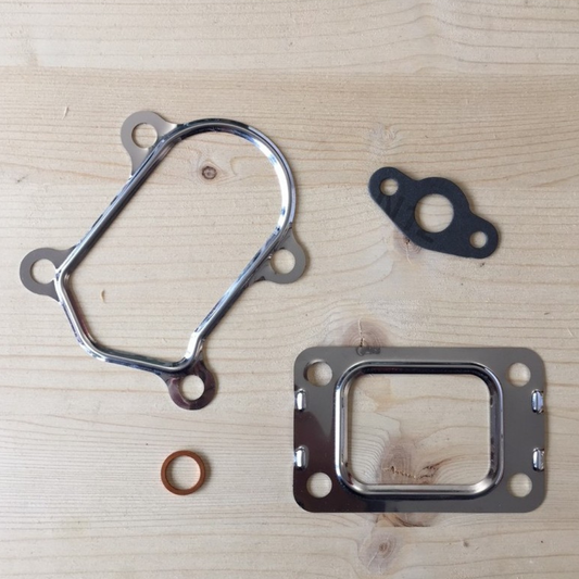 Kit guarnizione scarico olio + Downpipe + Turbina TD04 Mitsubishi TD-04 TRS Tuning