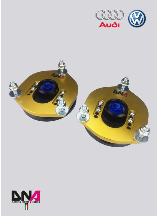 Kit top mount anteriore regolabile su uniball DNA Racing - Audi: A1 (2018-)/A3 (2012-)/Vw: Polo (2017-)/Golf VII (2013-) All multilink vers/Seat: Leon MK3 (2013-)