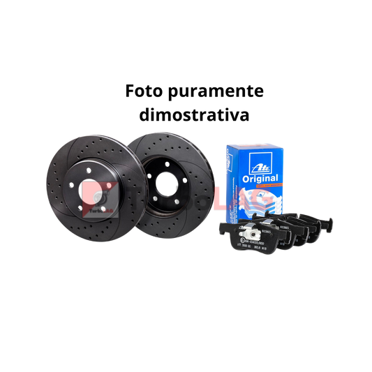 Kit dischi rotinger baffati anteriori e posteriori e pastiglie ferodo stradali - A3 2.0 tdi 125kw