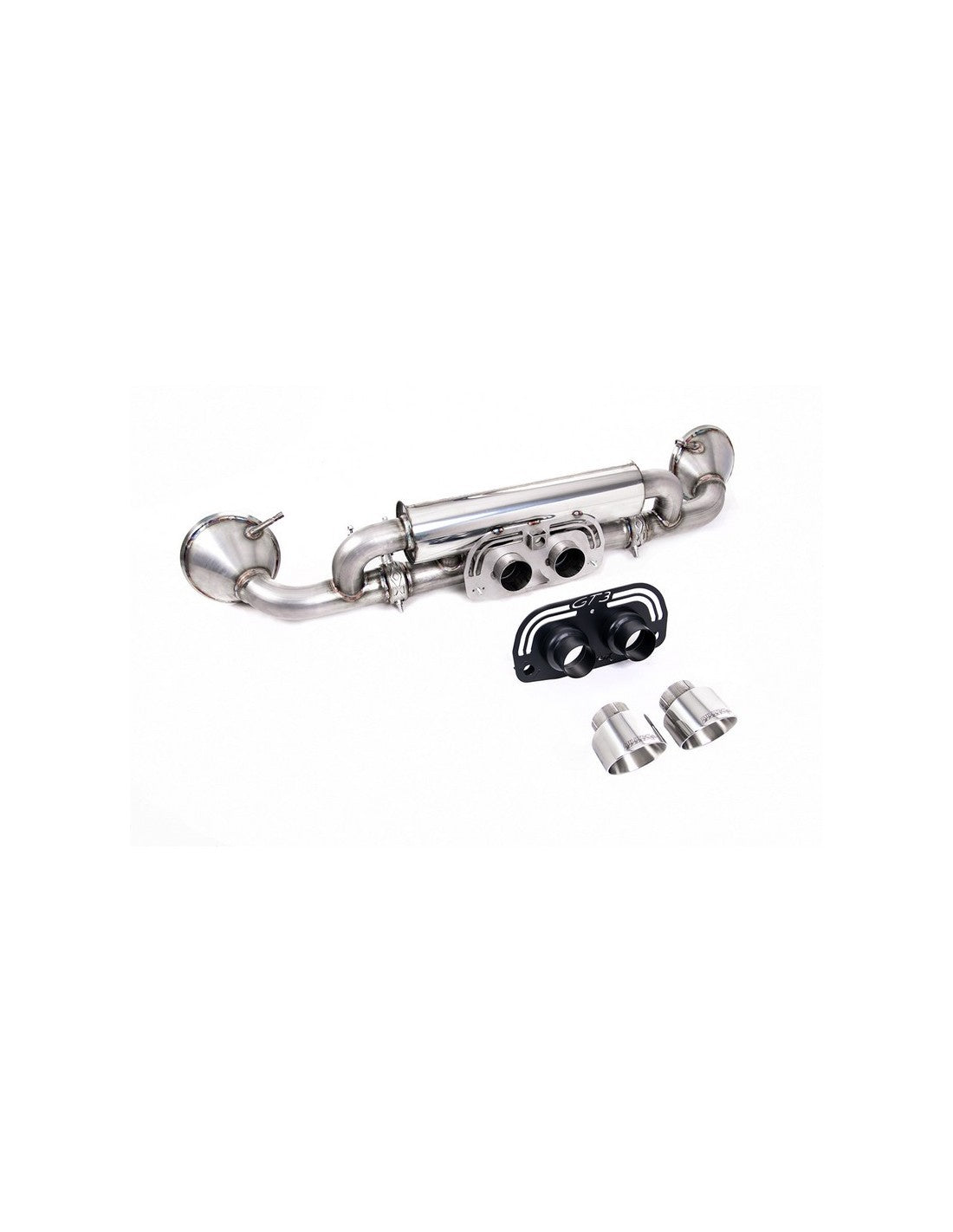 Silenziatore posteriore con finalini cromati Milltek Sport per Porsche 911 992.1 GT3